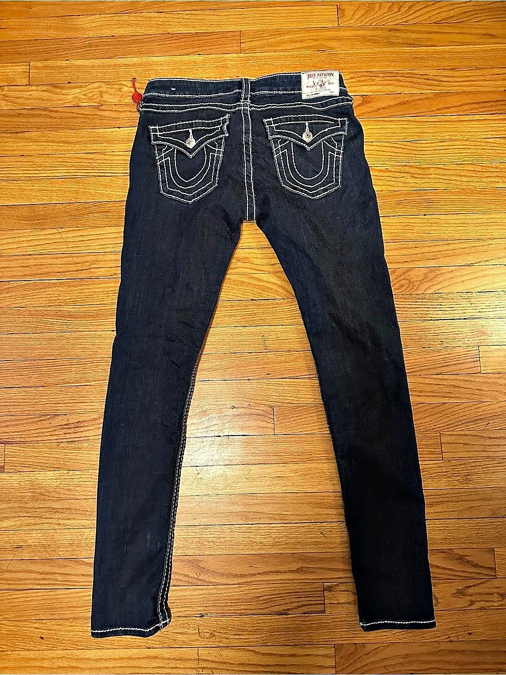 True Religion Rocco Super T Skinny Jeans Black Waist 31